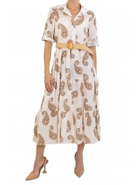 Vestito lungo con cintura